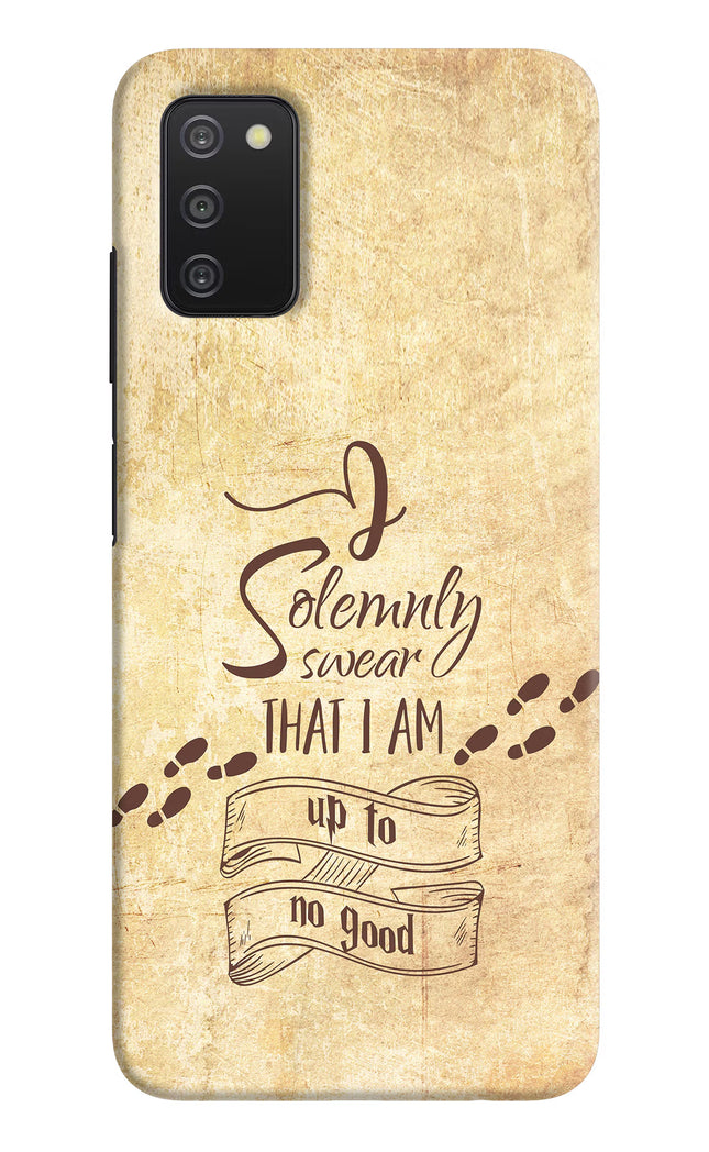I Solemnly swear that i up to no good Samsung A03s Hard Case Back Cover by Casekaro