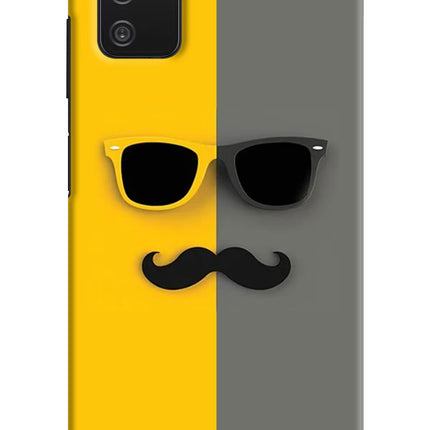 Sunglasses with Mustache Samsung A03s Hard Case Back Cover by Casekaro