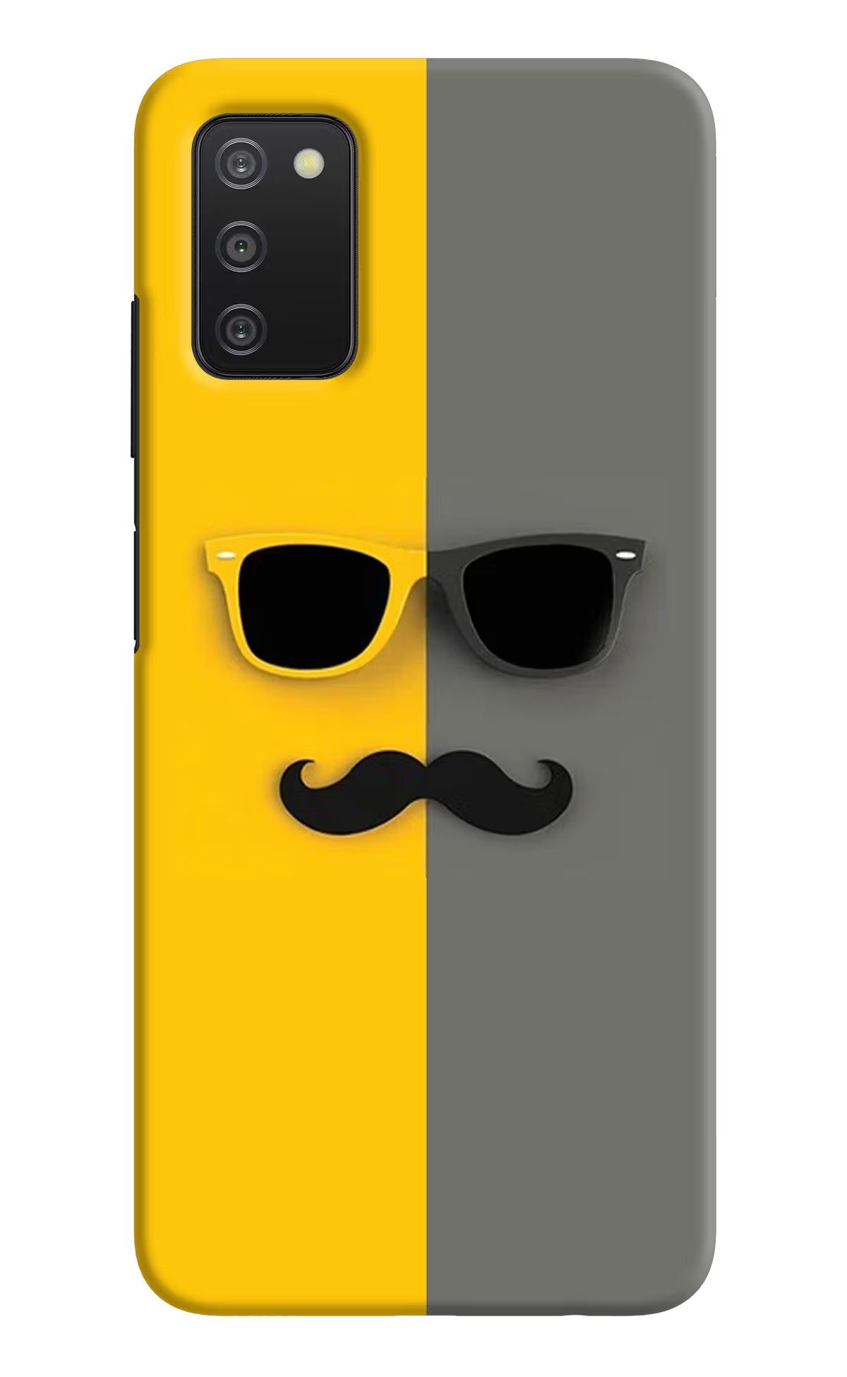 Sunglasses with Mustache Samsung A03s Hard Case Back Cover by Casekaro