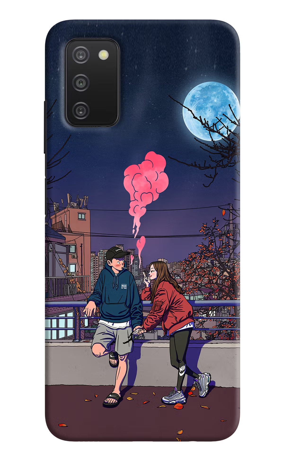 Chilling Couple Samsung A03s Hard Case Back Cover by Casekaro