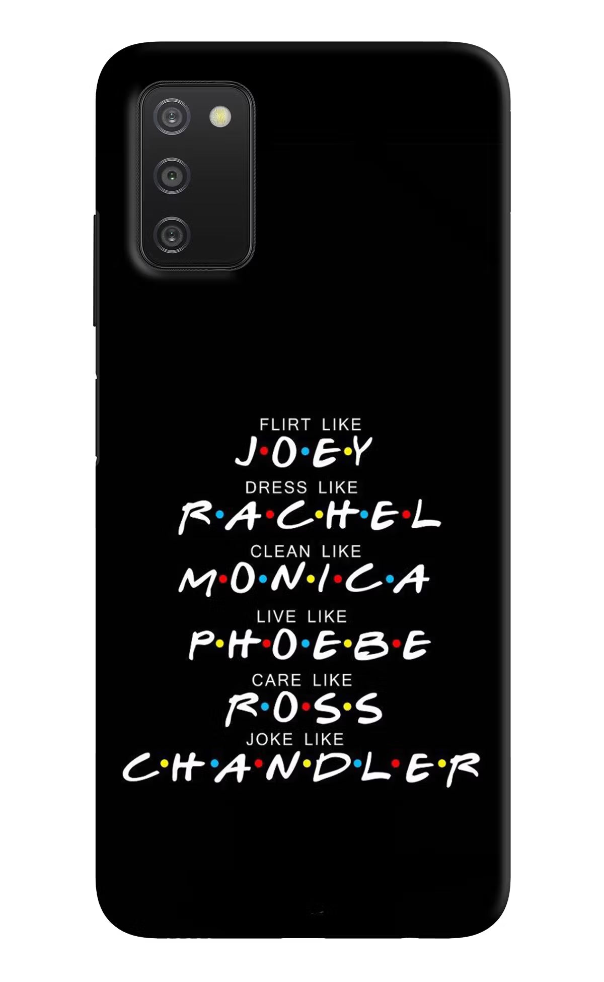 FRIENDS Character Samsung A03s Hard Case Back Cover by Casekaro