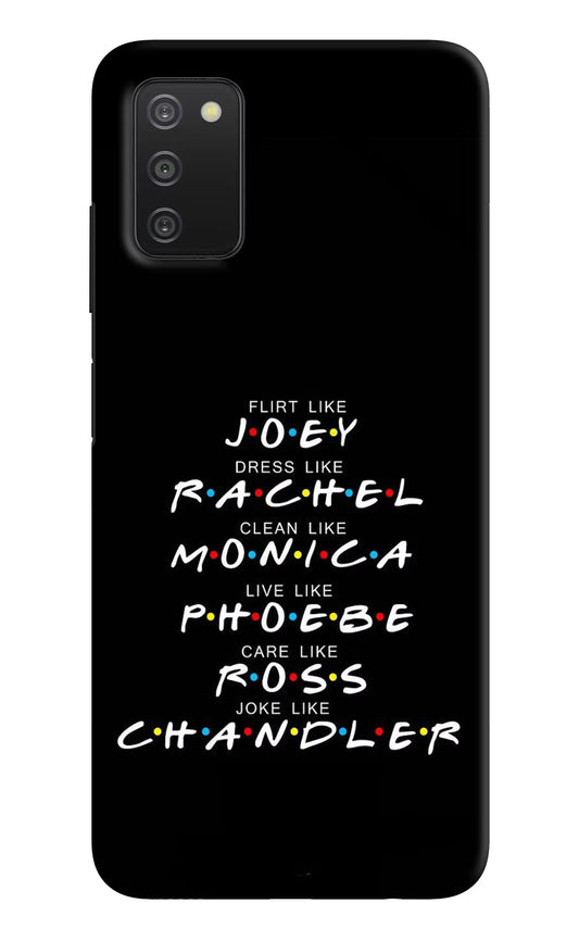 FRIENDS Character Samsung A03s Hard Case Back Cover by Casekaro