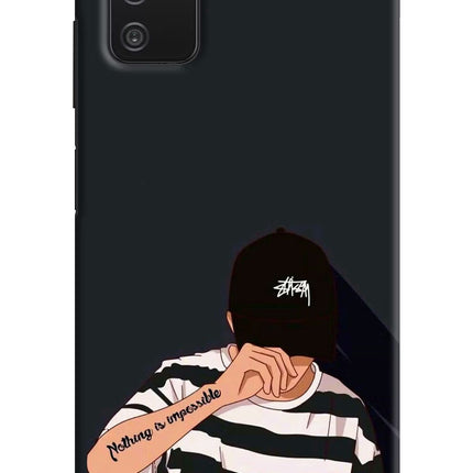 Aesthetic Boy Samsung A03s Hard Case Back Cover by Casekaro