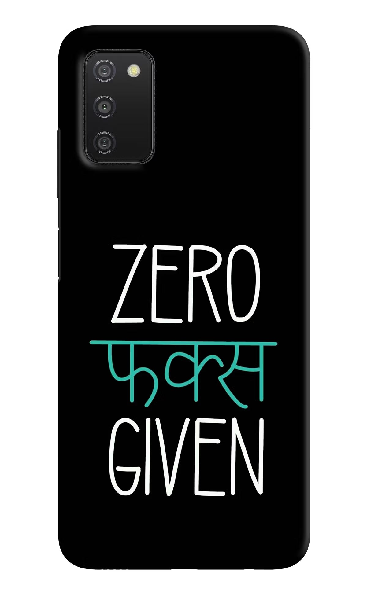Zero Fucks Given Samsung A03s Hard Case Back Cover by Casekaro