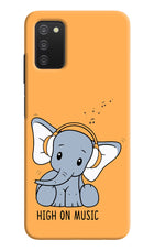 High On Music Samsung A03s Hard Case Back Cover by Casekaro