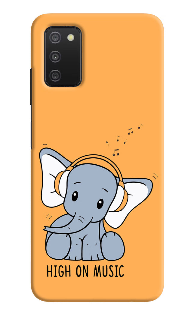 High On Music Samsung A03s Hard Case Back Cover by Casekaro