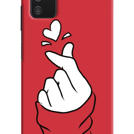 Korean Love Sign Samsung A03s Hard Case Back Cover by Casekaro