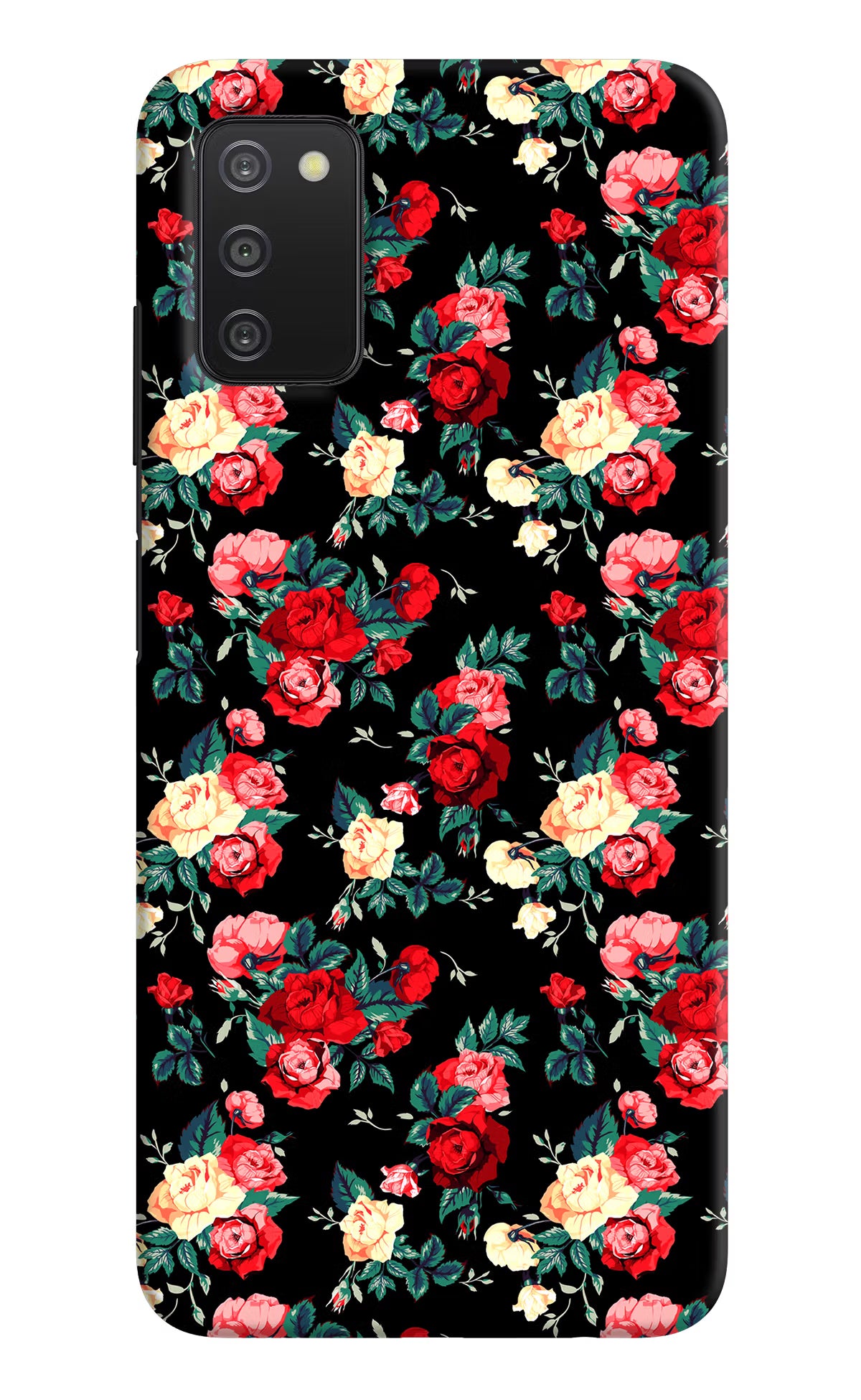 Rose Pattern Samsung A03s Hard Case Back Cover by Casekaro