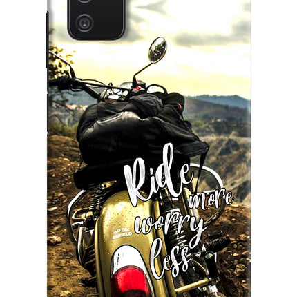 Ride More Worry Less Samsung A03s Hard Case Back Cover by Casekaro