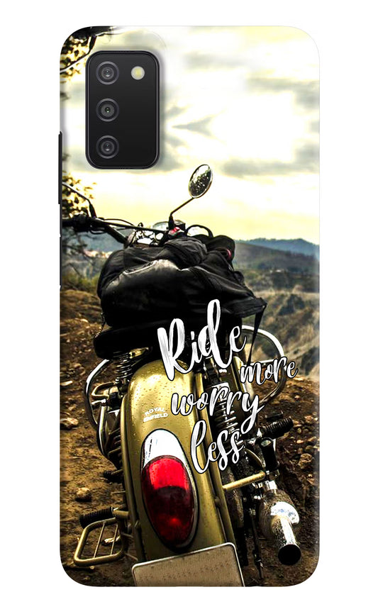 Ride More Worry Less Samsung A03s Hard Case Back Cover by Casekaro
