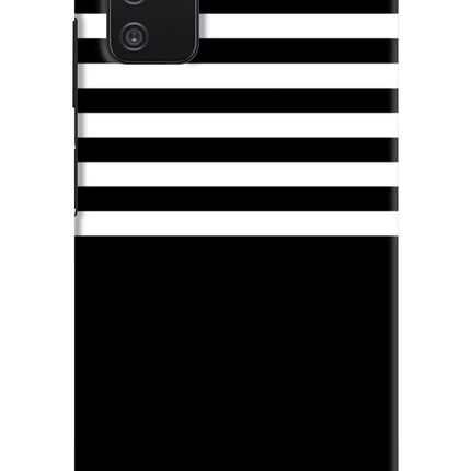 Black and White Print Samsung A03s Hard Case Back Cover by Casekaro