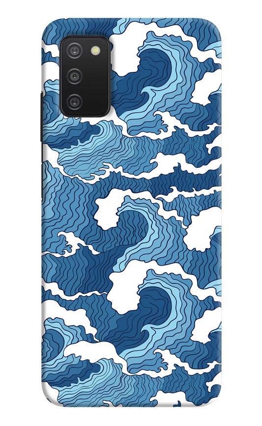 Blue Waves Samsung A03s Hard Case Back Cover by Casekaro