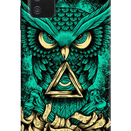 Green Owl Samsung A03s Hard Case Back Cover by Casekaro