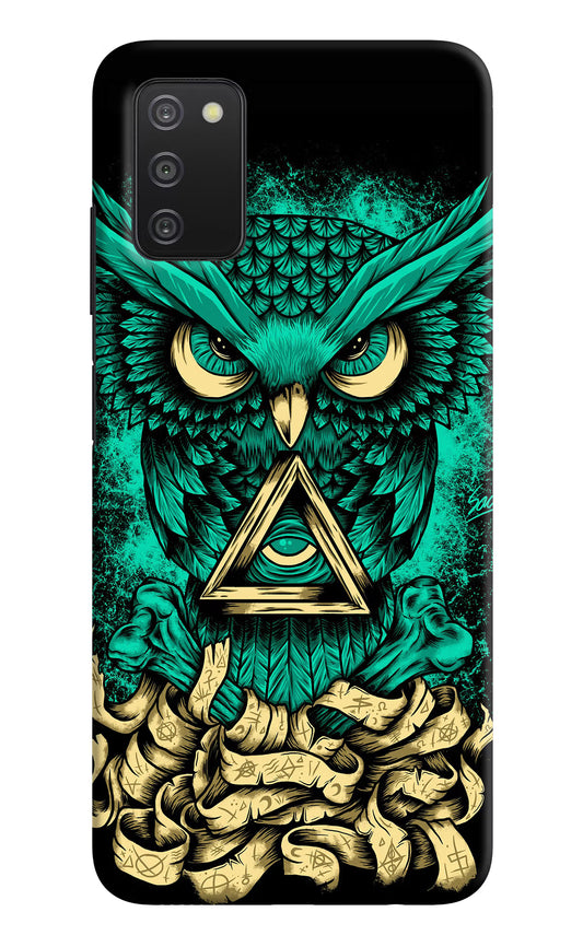 Green Owl Samsung A03s Hard Case Back Cover by Casekaro
