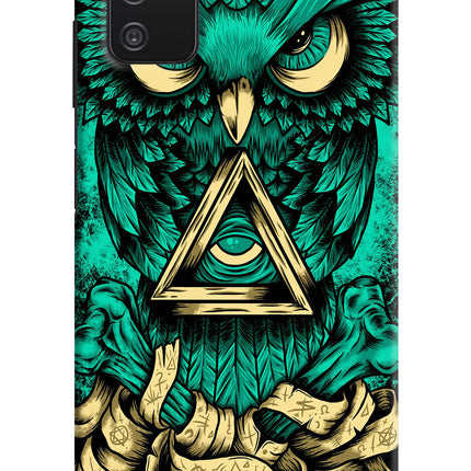 Green Owl Samsung A03s Hard Case Back Cover by Casekaro