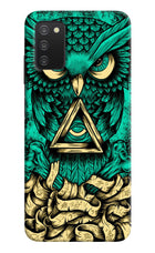 Green Owl Samsung A03s Hard Case Back Cover by Casekaro