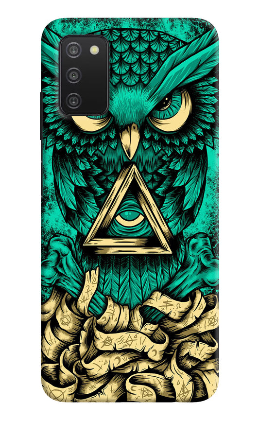 Green Owl Samsung A03s Hard Case Back Cover by Casekaro