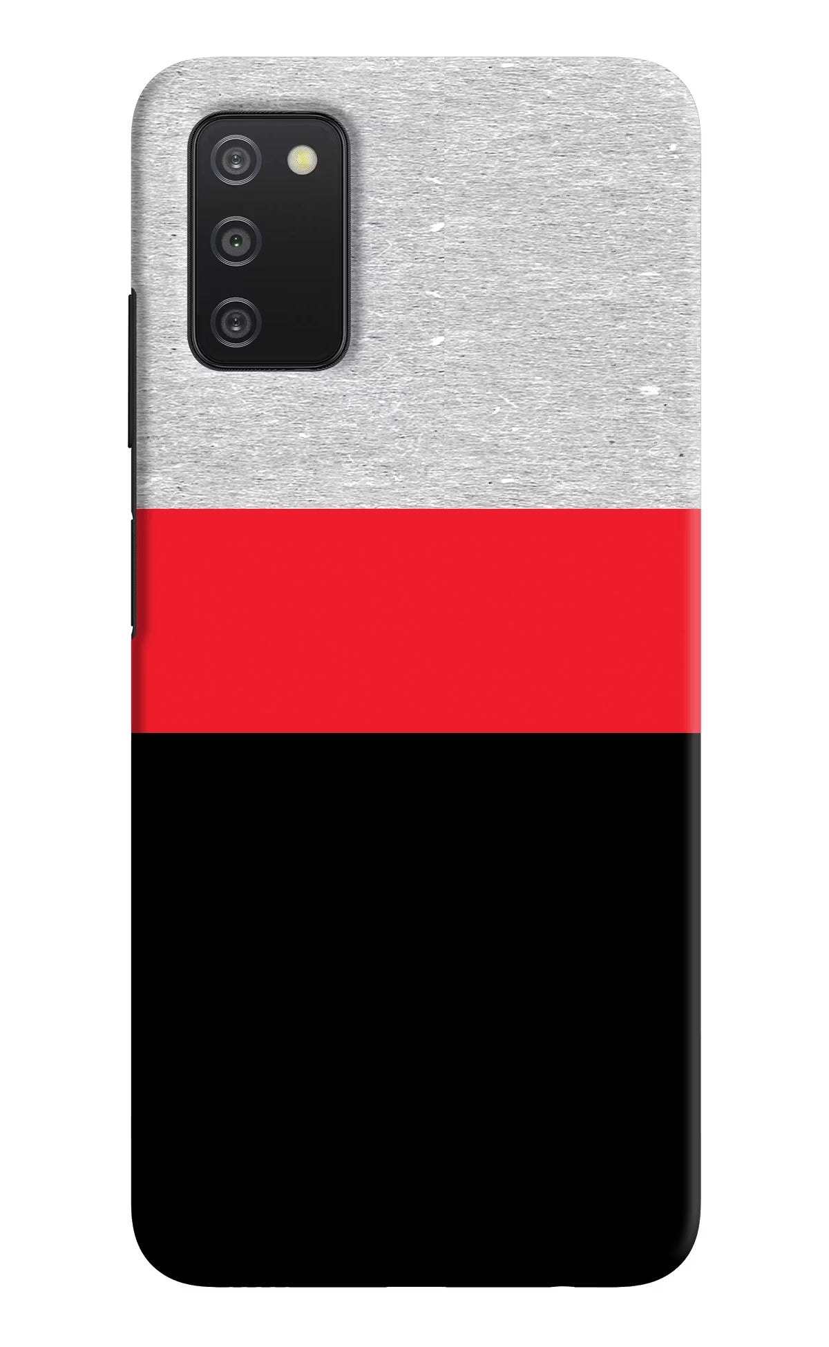 Tri Color Pattern Samsung A03s Hard Case Back Cover by Casekaro