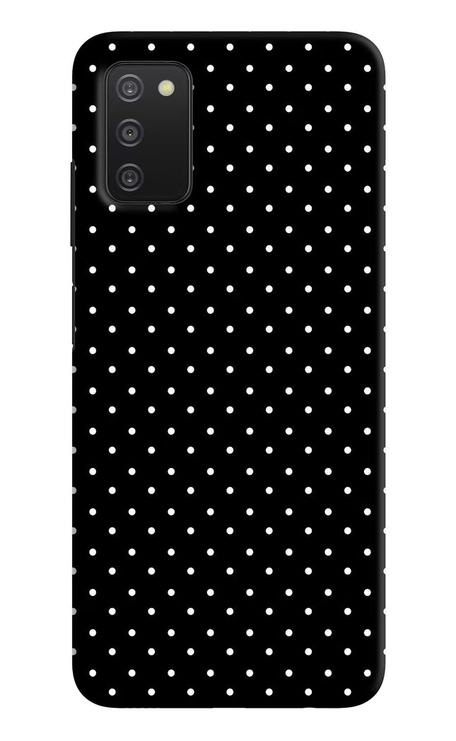 White Dots Samsung A03s Hard Case Back Cover by Casekaro