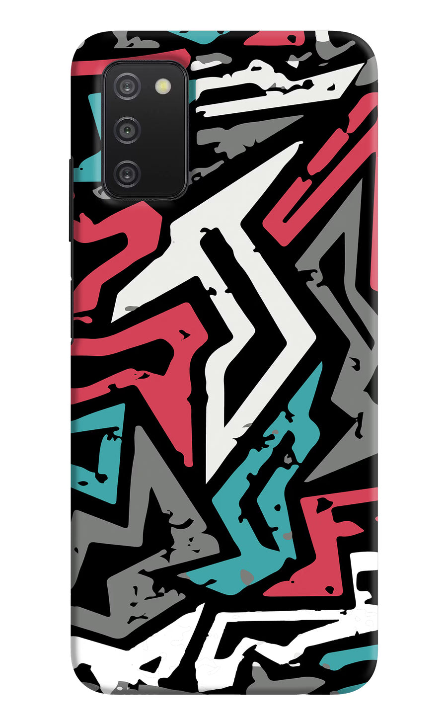 Geometric Graffiti Samsung A03s Back Cover, Hard case
