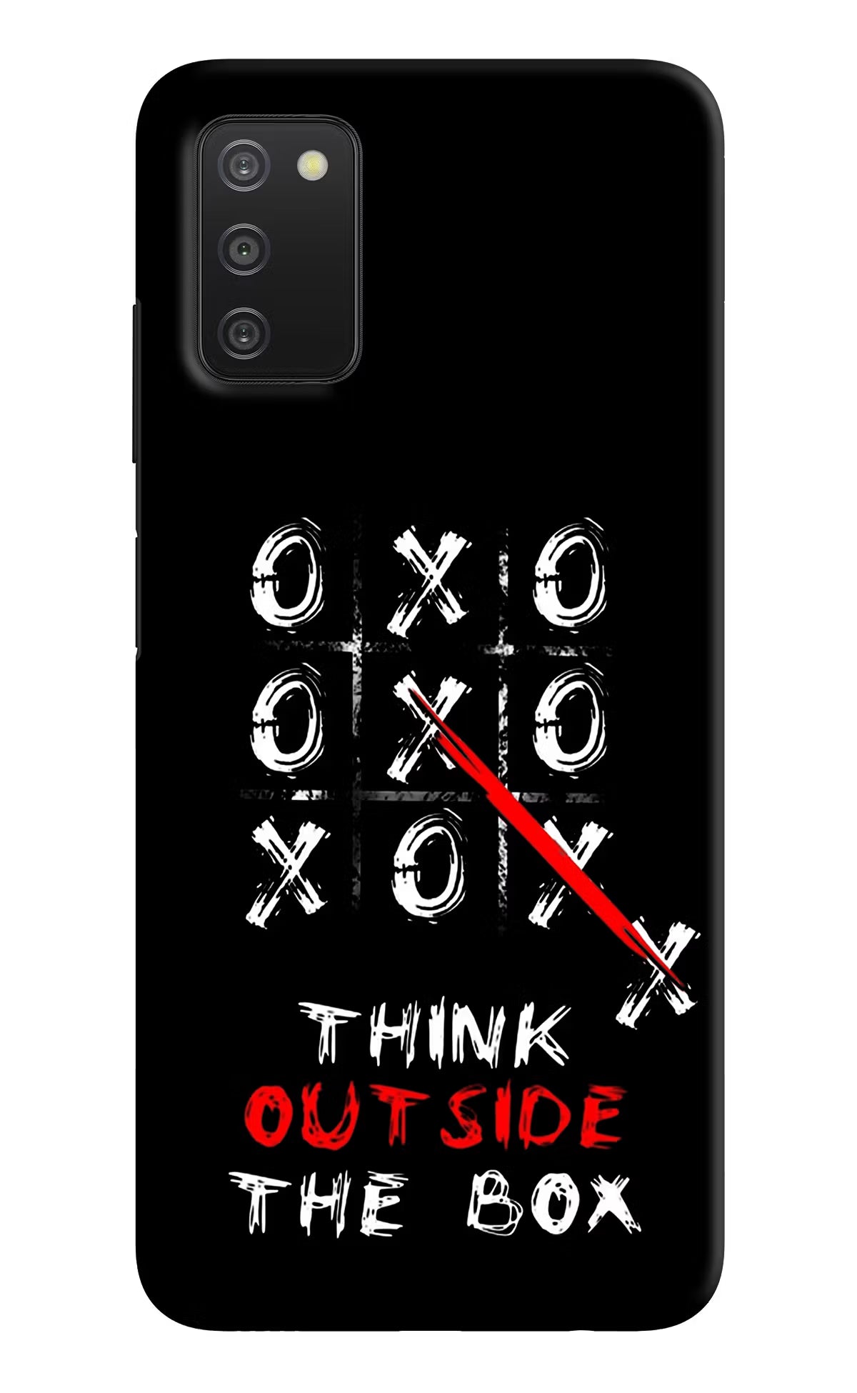 Think out of the BOX Samsung A03s Hard Case Back Cover by Casekaro