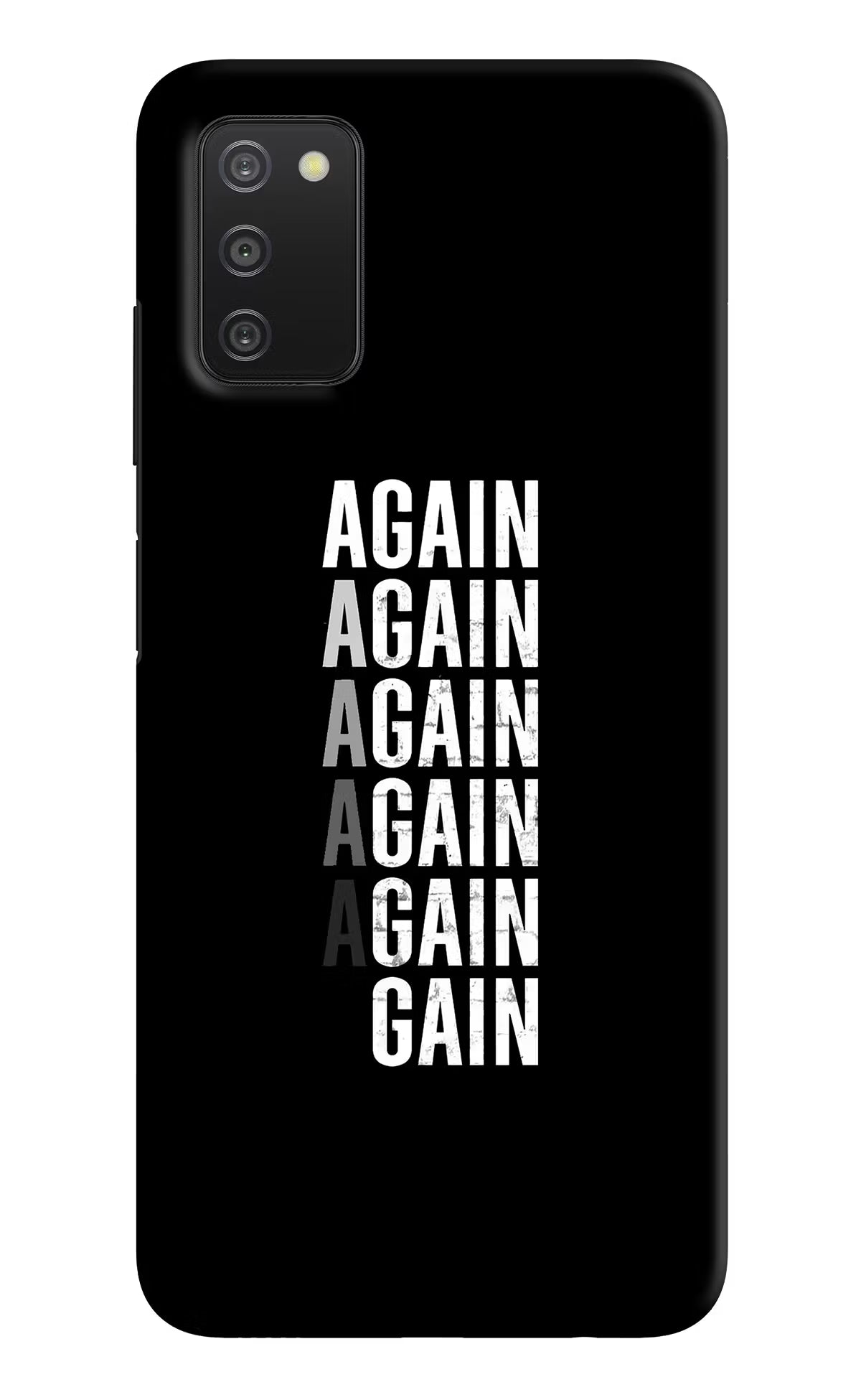 Again Again Gain Samsung A03s Hard Case Back Cover by Casekaro