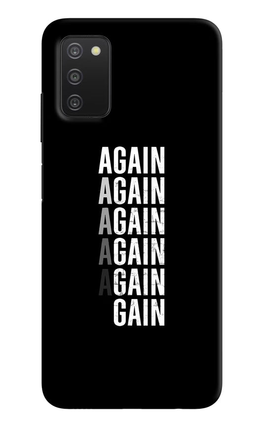Again Again Gain Samsung A03s Hard Case Back Cover by Casekaro