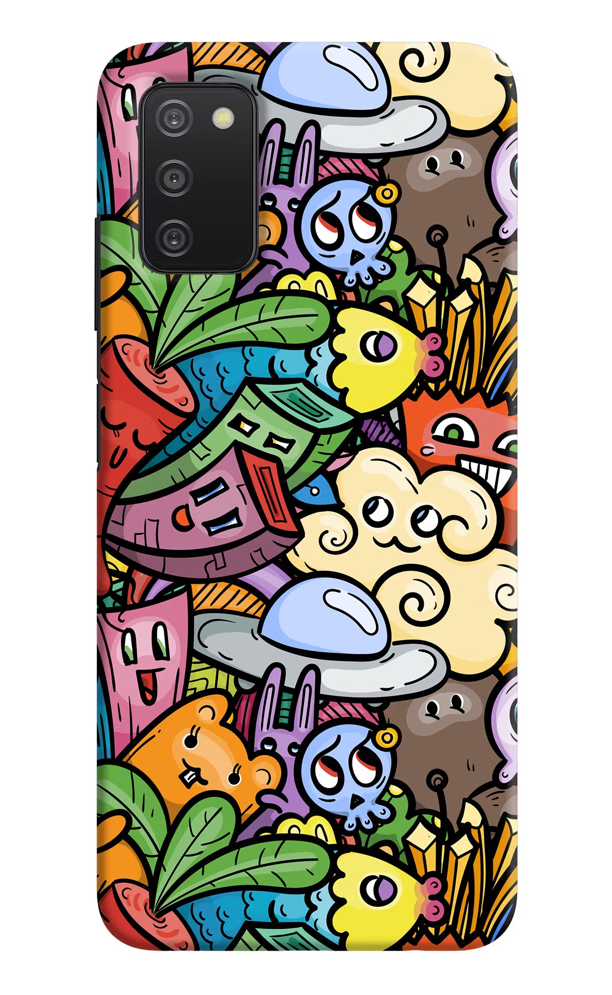 Veggie Doodle Samsung A03s Hard Case Back Cover by Casekaro