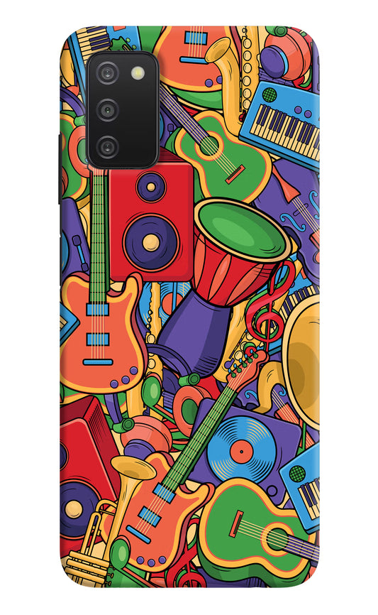 Music Instrument Doodle Samsung A03s Hard Case Back Cover by Casekaro