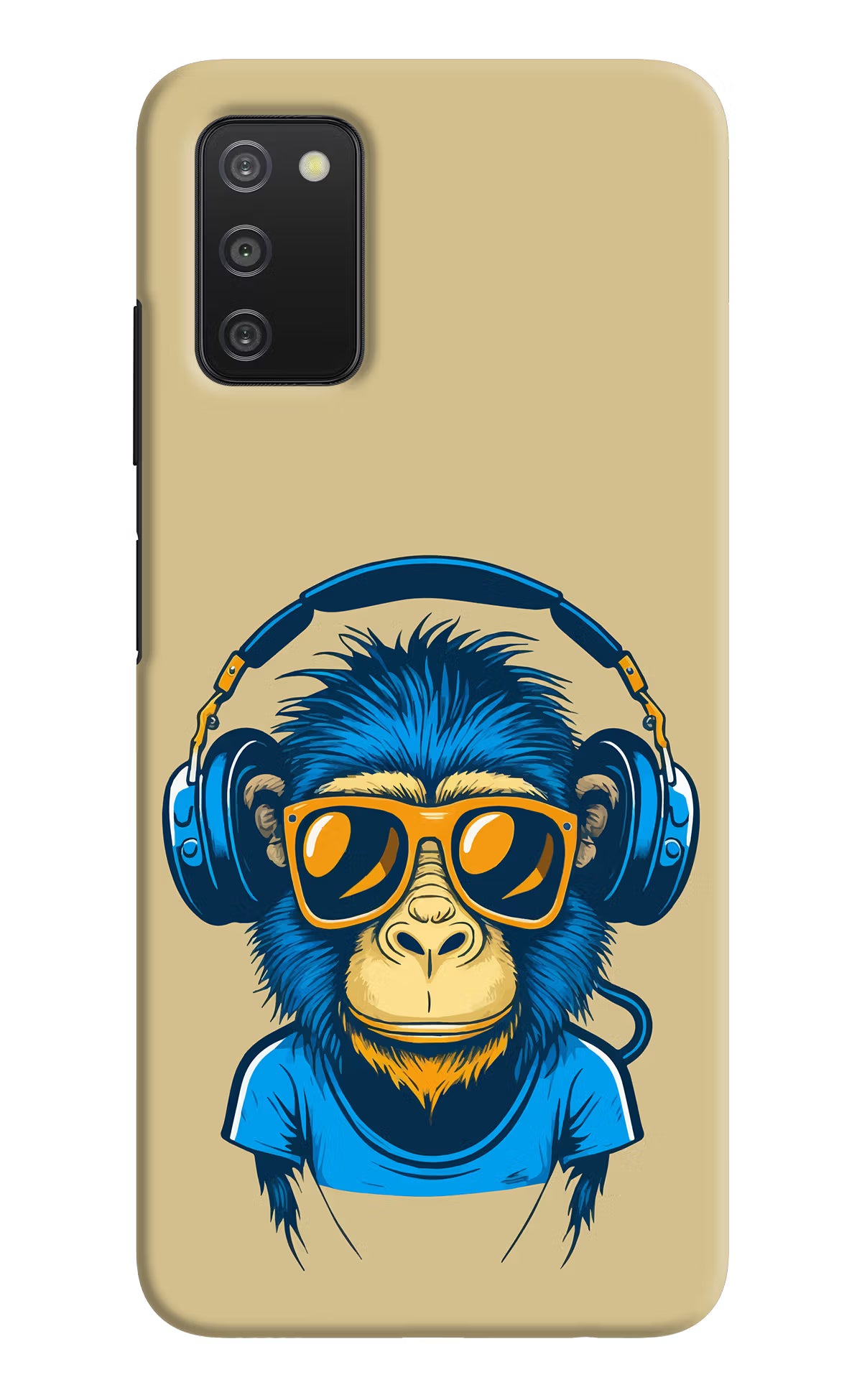 Monkey Headphone Samsung A03s Hard Case Back Cover by Casekaro