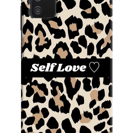 Leopard Print Self Love Samsung A03s Hard Case Back Cover by Casekaro