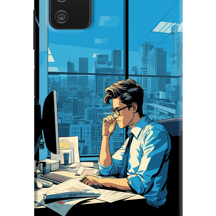 Focused Hustler (AI Generated) Samsung A03s Hard Case Back Cover by Casekaro