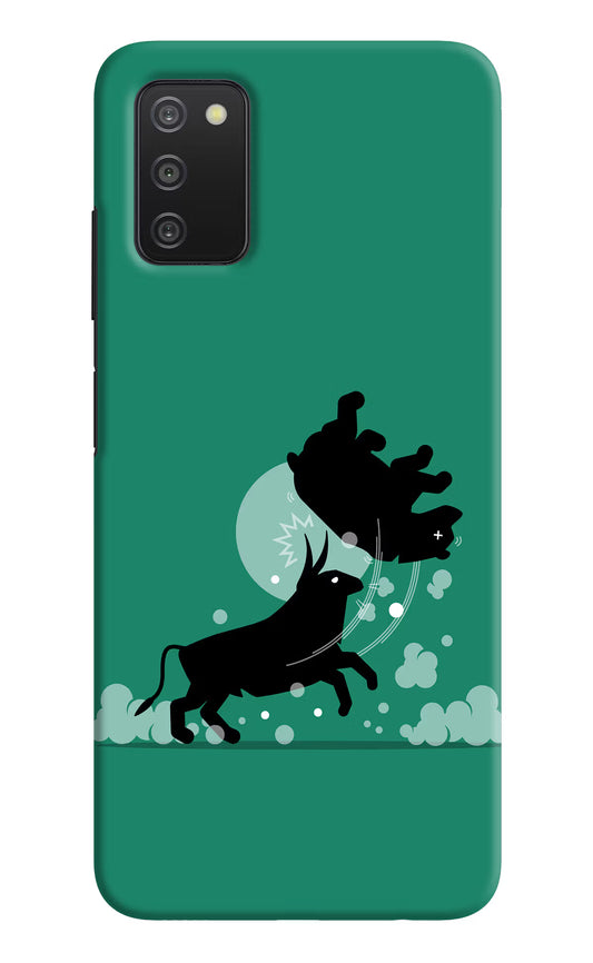 Bull Conqueror Samsung A03s Hard Case Back Cover by Casekaro