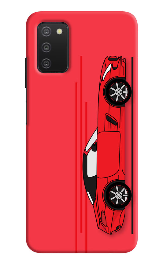 Red Velocity Samsung A03s Hard Case Back Cover by Casekaro