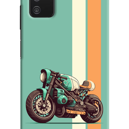 Striped Moto Drift Samsung A03s Hard Case Back Cover by Casekaro