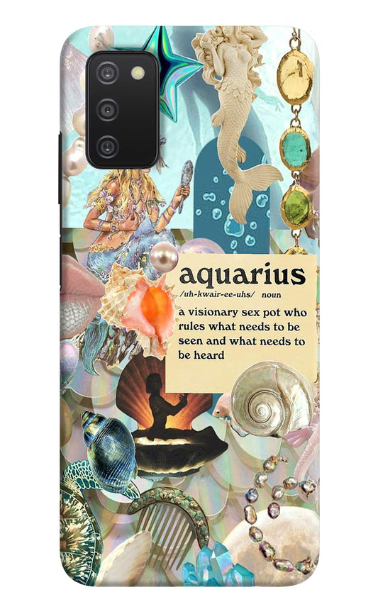 Aquarius Zodiac Samsung A03s Hard Case Back Cover by Casekaro