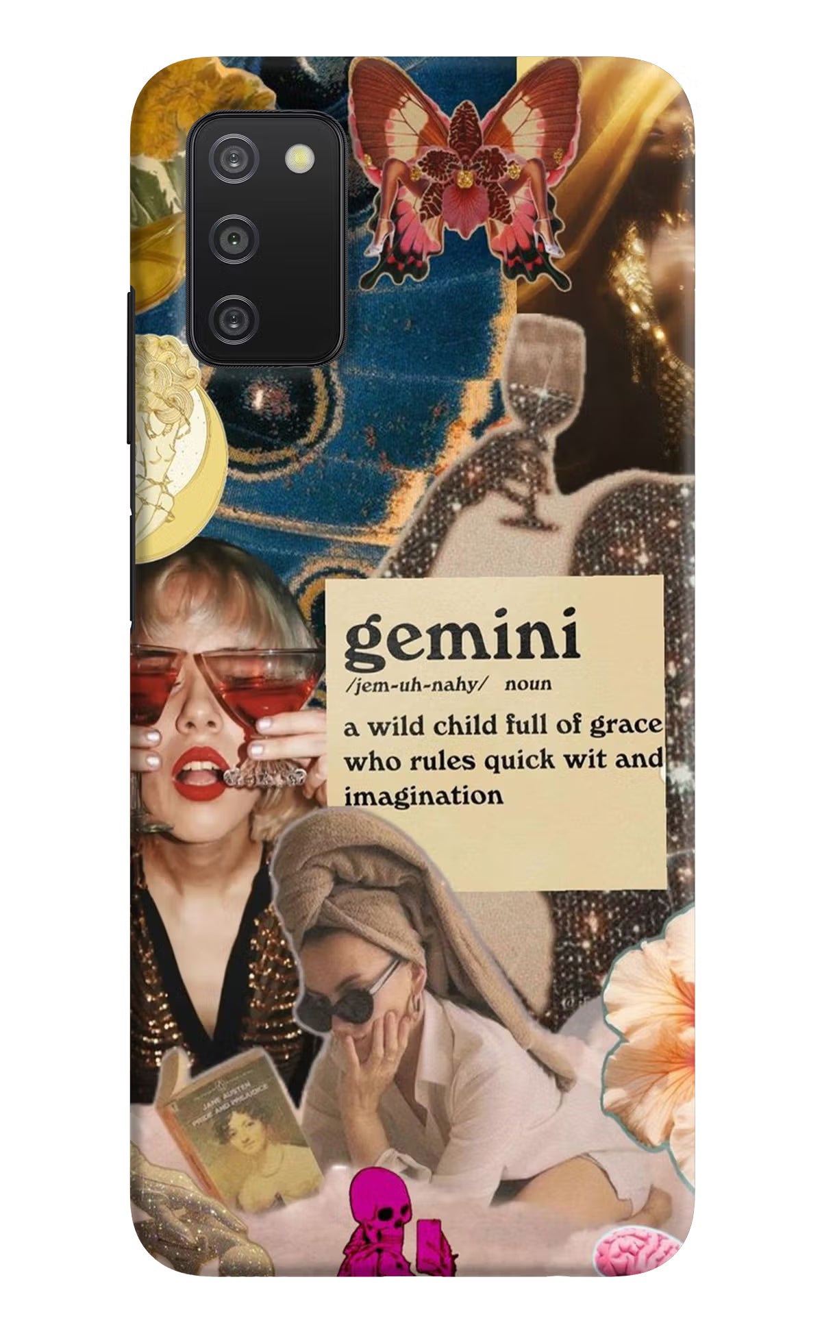 Gemini Zodiac Samsung A03s Hard Case Back Cover by Casekaro
