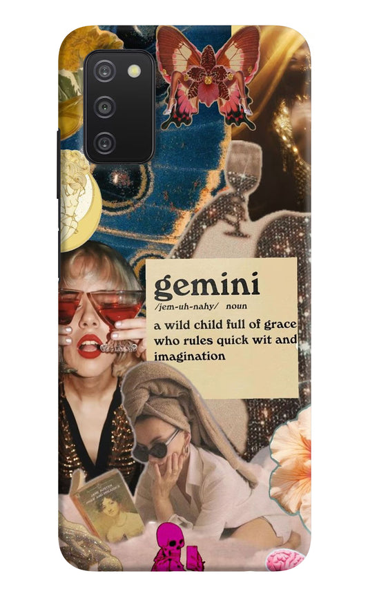 Gemini Zodiac Samsung A03s Hard Case Back Cover by Casekaro