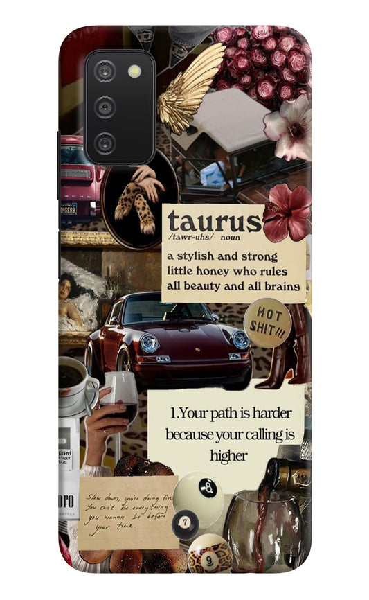 Taurus Zodiac Samsung A03s Hard Case Back Cover by Casekaro