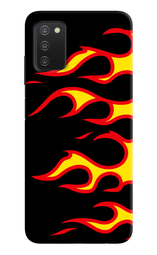 Side Sweep Flames Samsung A03s Hard Case Back Cover by Casekaro