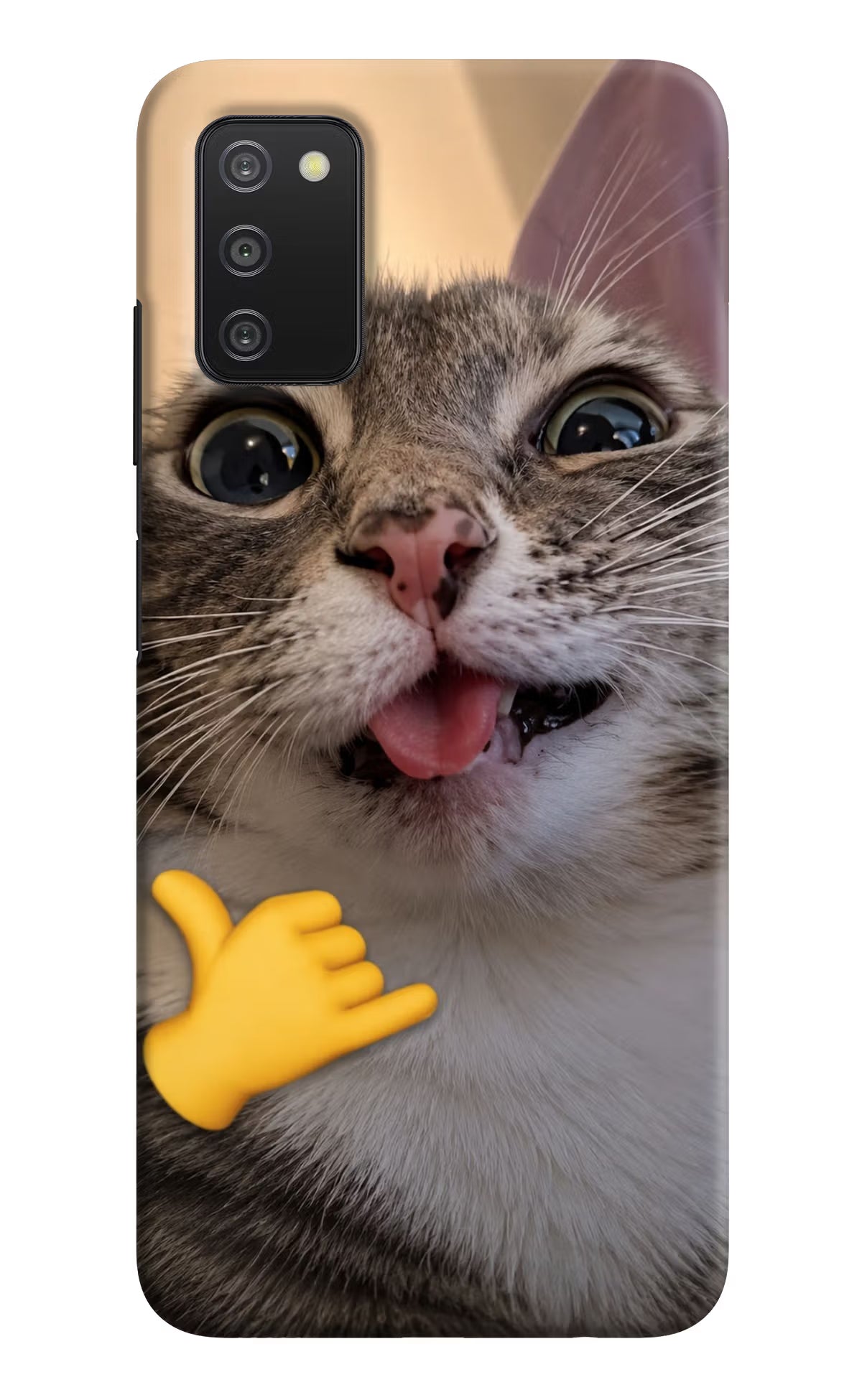 Silly Cat Call Samsung A03s Back Cover