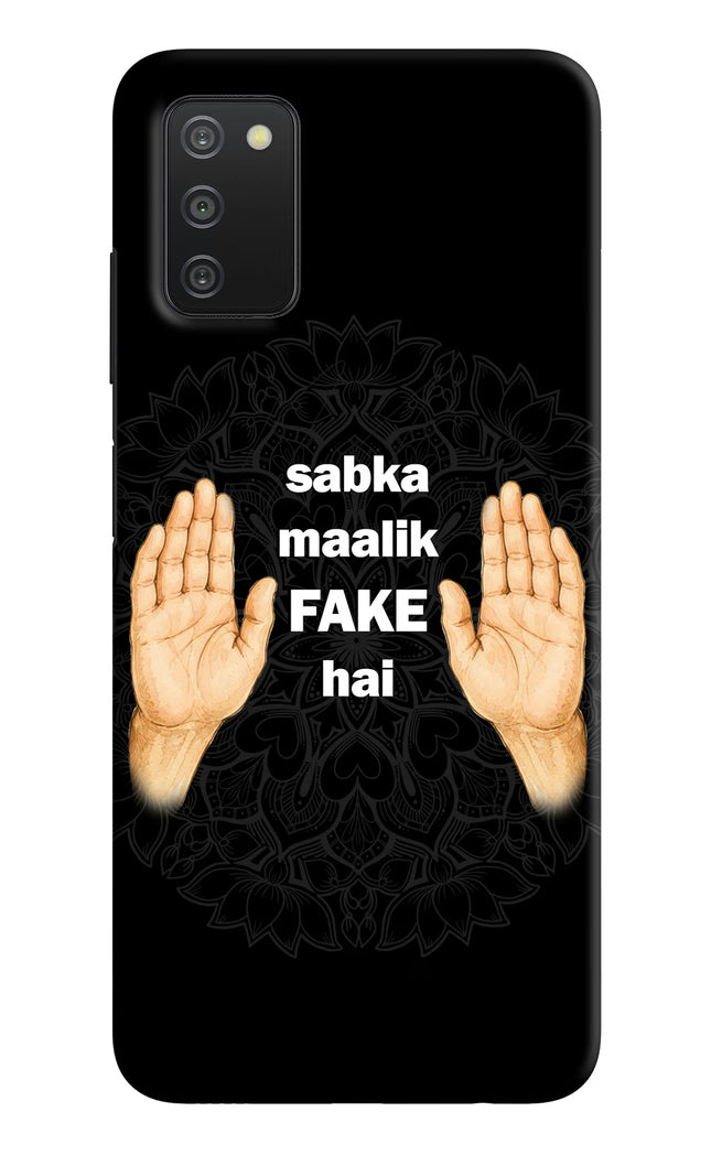 Sabka Malik Fake Samsung A03s Hard Case Back Cover by Casekaro
