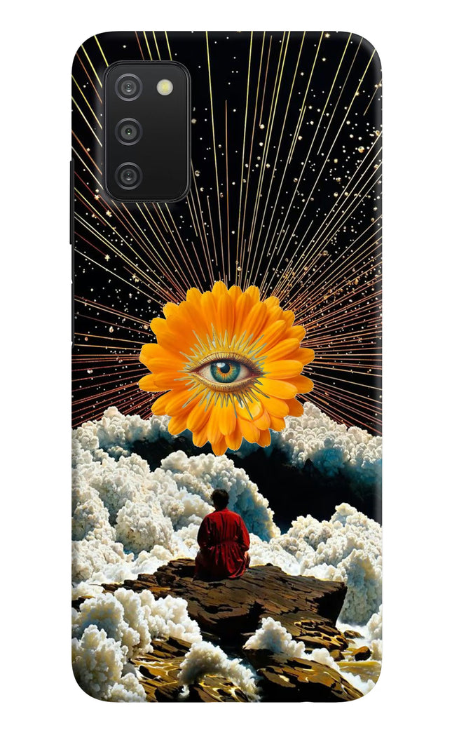 Cosmic Flower Samsung A03s Hard Case Back Cover by Casekaro