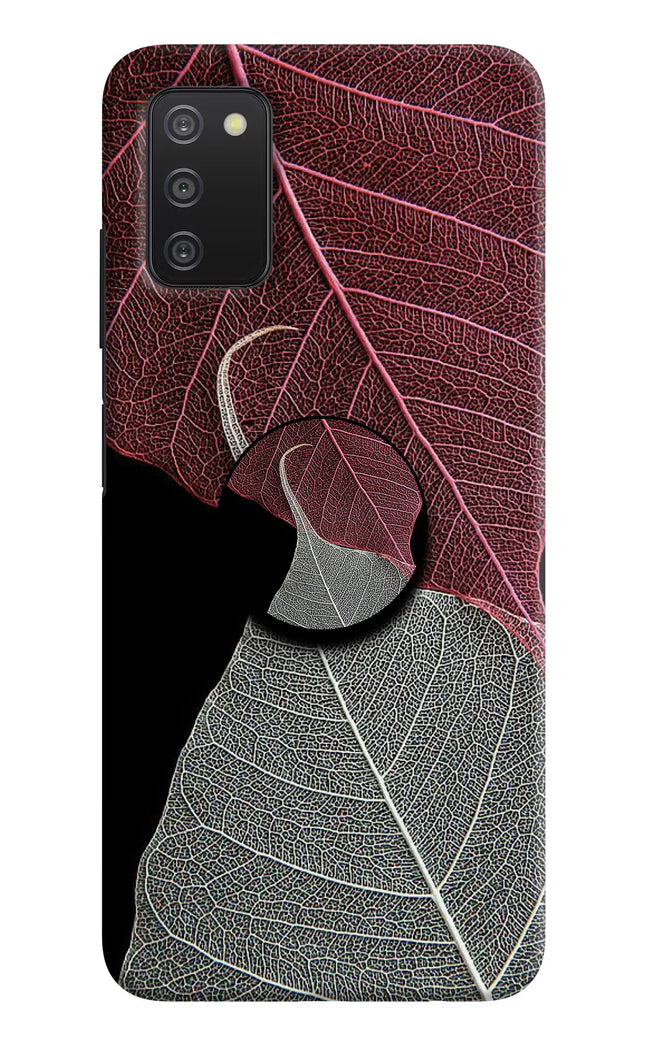 Leaf Pattern Samsung A03s Pop Case by Casekaro