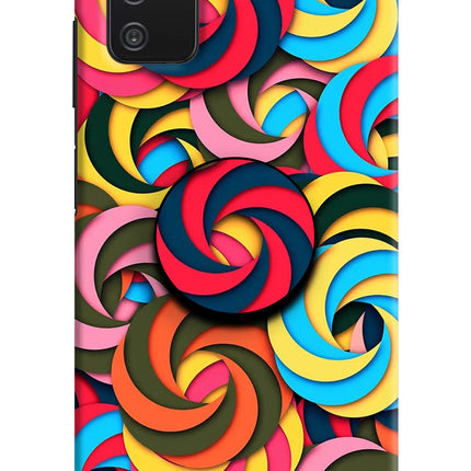 Spiral Pattern Samsung A03s Pop Case by Casekaro