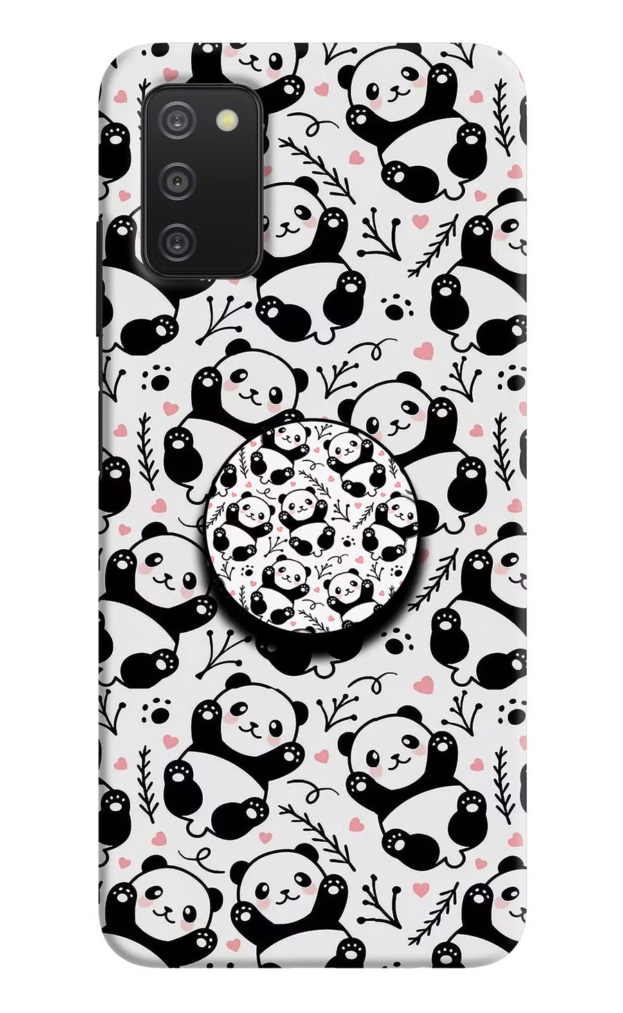 Cute Panda Samsung A03s Pop Case, Hard case