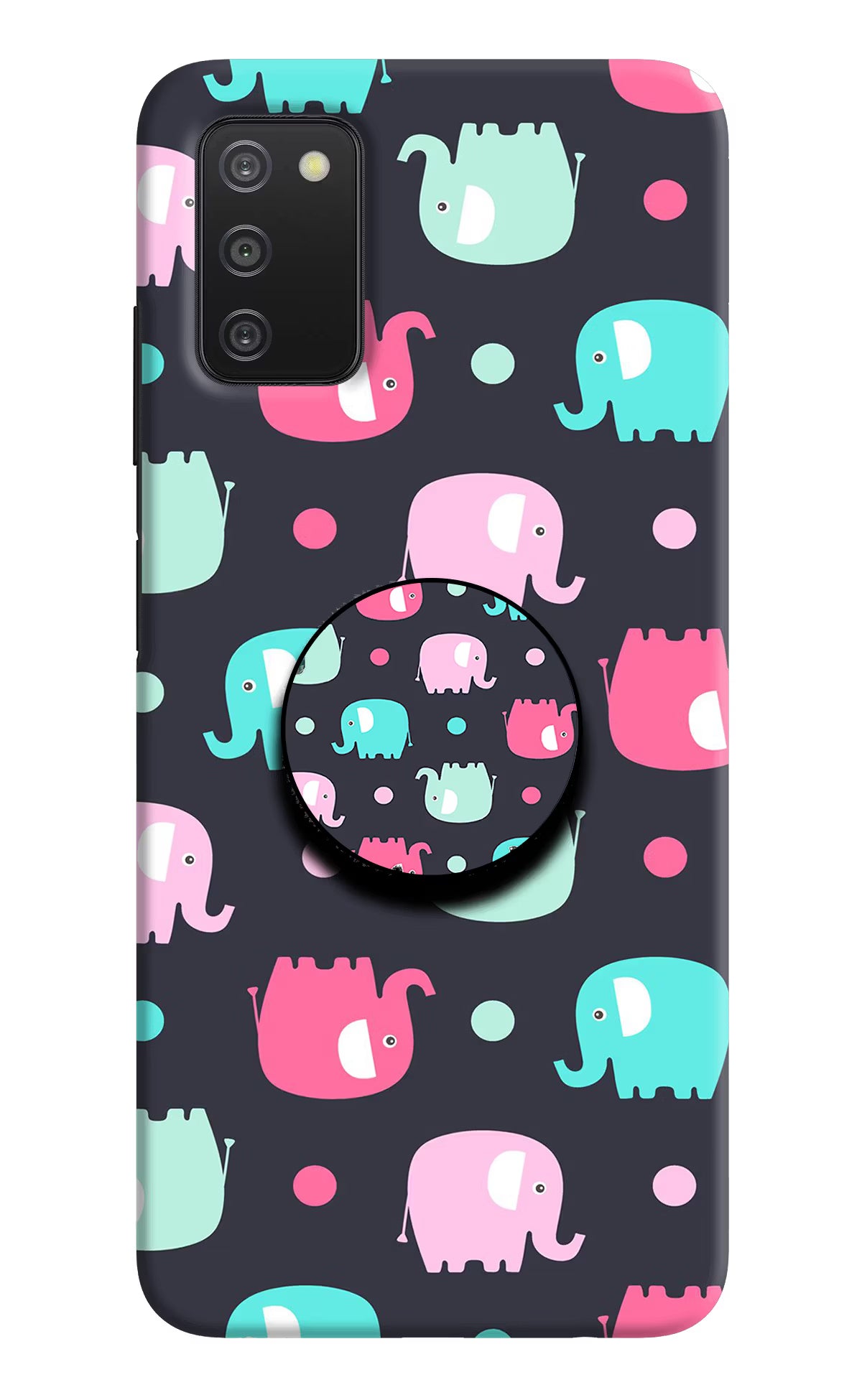 Baby Elephants Samsung A03s Pop Case by Casekaro
