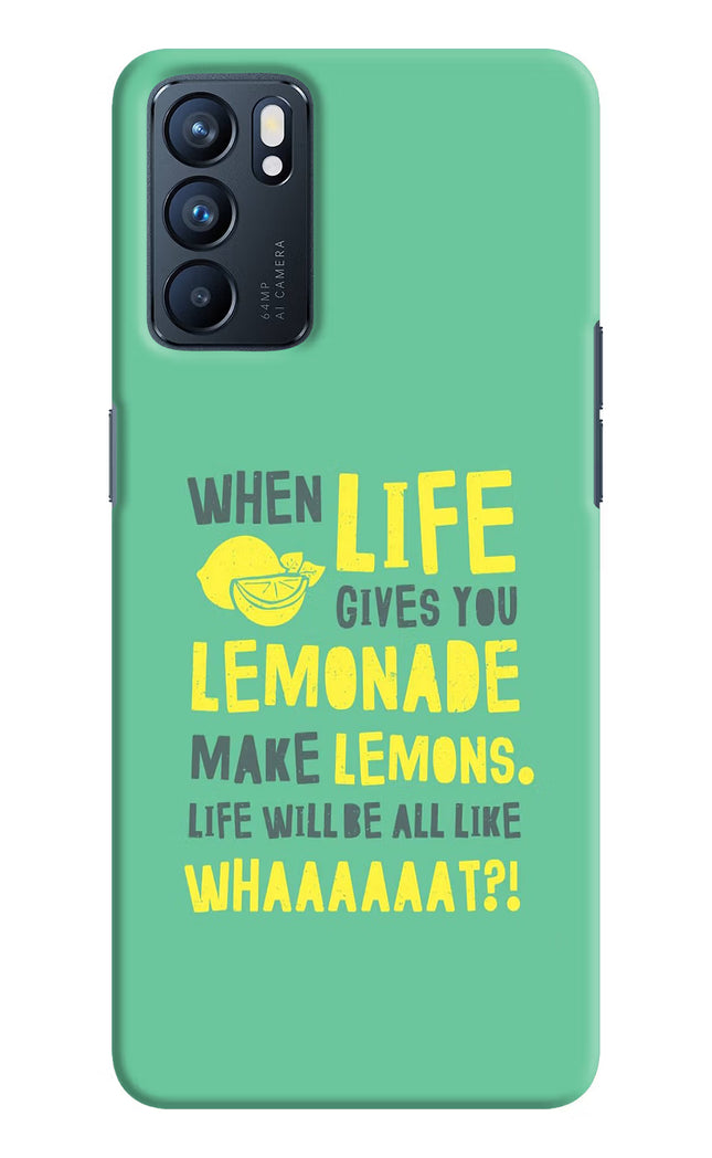 Quote Oppo Reno6 5G Hard Case Back Cover by Casekaro