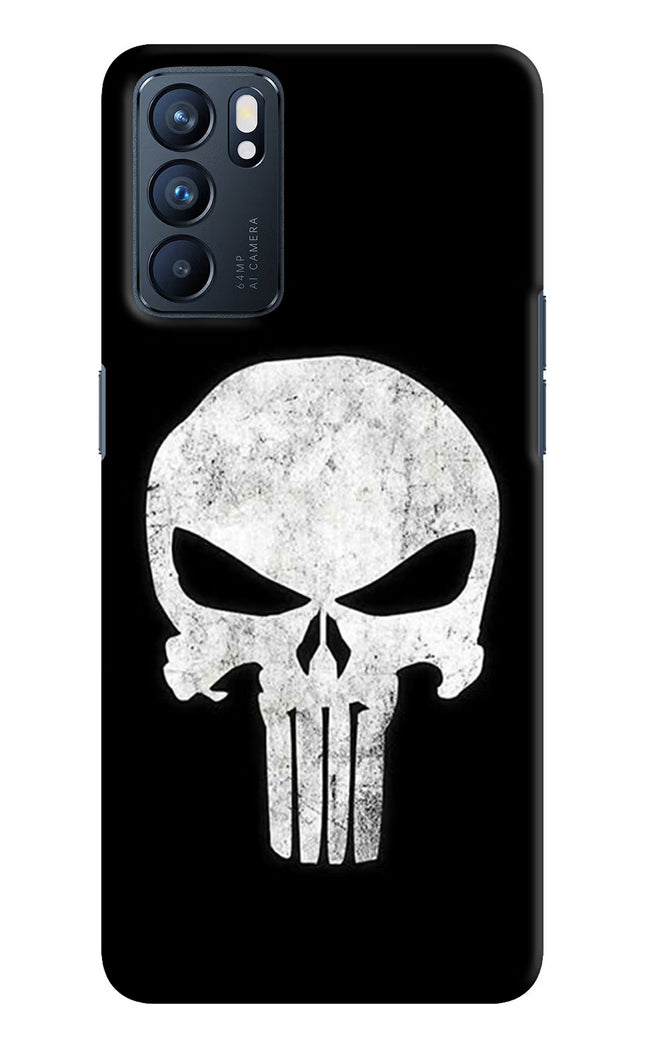 Punisher Skull Oppo Reno6 5G Hard Case Back Cover by Casekaro