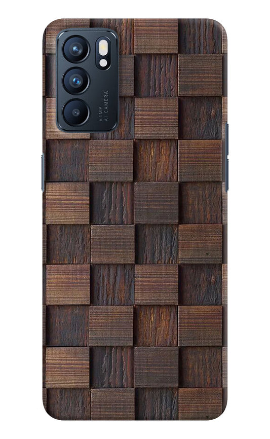 Wooden Cube Design Oppo Reno6 5G Hard Case Back Cover by Casekaro